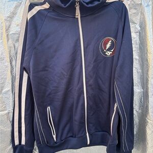 Navy Blue Track Jacket with Logo